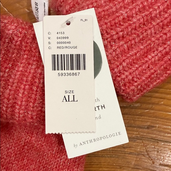 Anthropologie Coral Knit Winter Gloves NWT - Picture 4 of 6